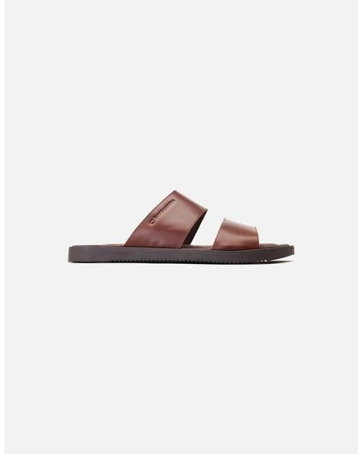 Base London Brown Maven Sliders for men