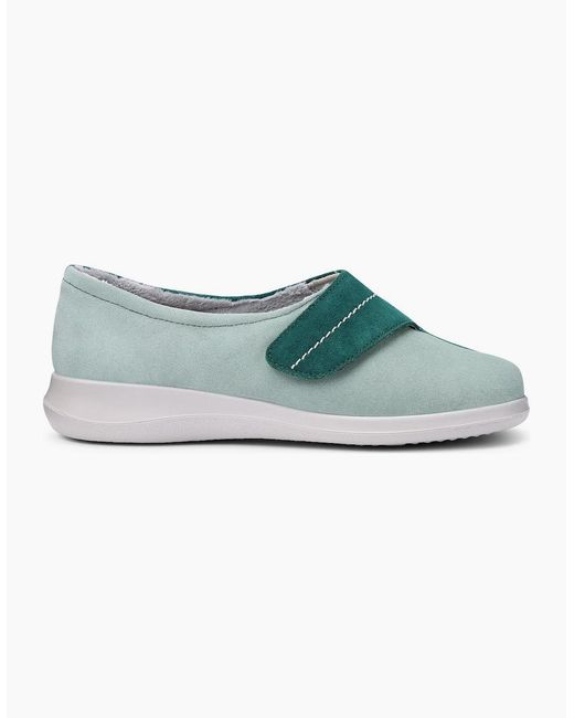 Hotter Green Wrap Slippers