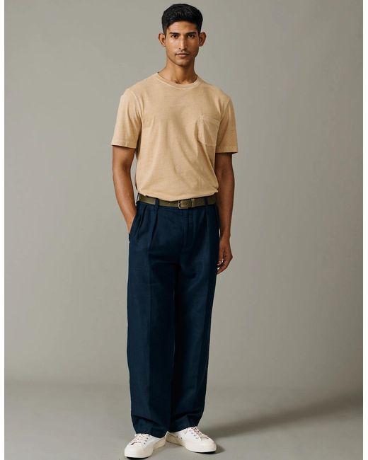 aubi Natural Hareby Garment Dyed Pocket T-Shirt for men
