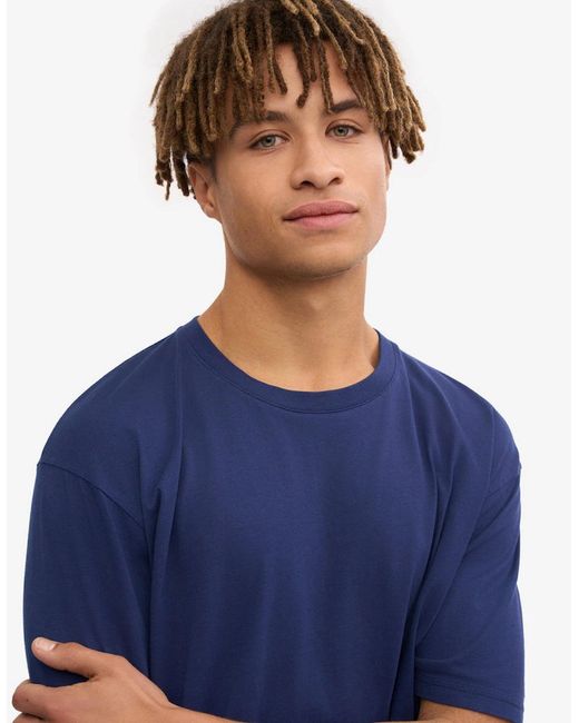 COLORFUL STANDARD Blue Classic Organic T-Shirt for men