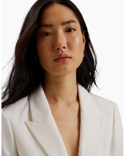 Ted Baker White Musub Tailored Jacket With Faux Pocket