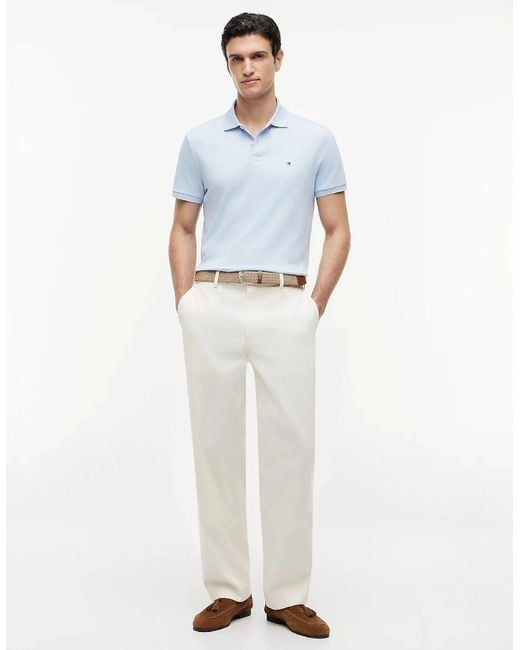 Tommy Hilfiger Blue Liquid Cotton Reg Polo C10 Breezy for men