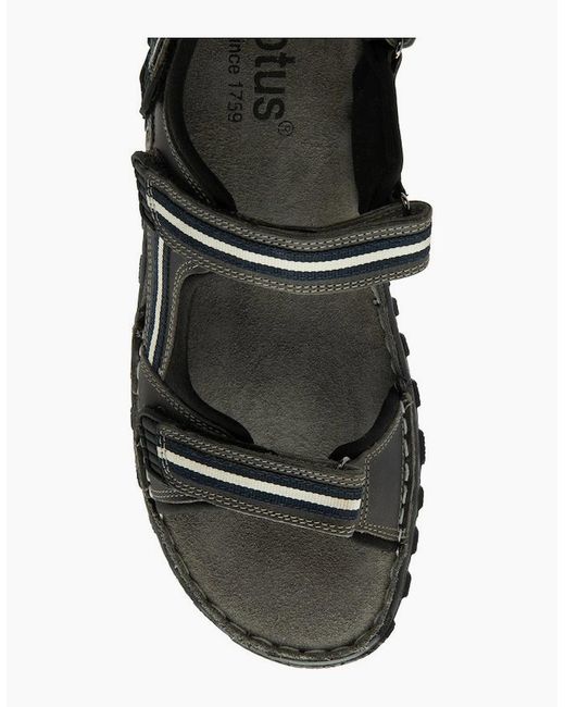 Lotus Black Gus Sandals for men