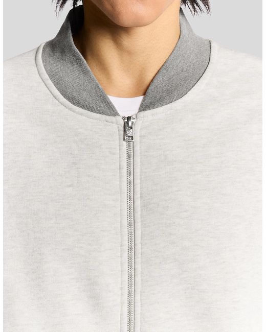Lyle & Scott Gray Half Raglan Sleeve Jersey Bomber for men