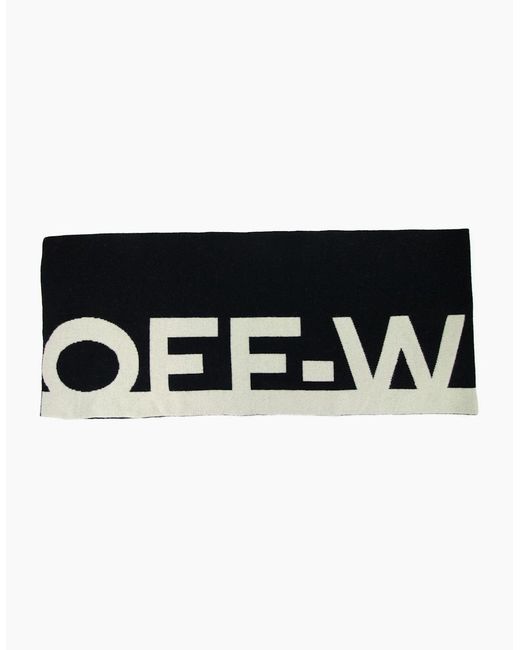 Off-White c/o Virgil Abloh Black Off Logo Felted Wool Scarf