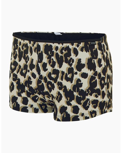 Regatta Black Ladies Aceana Leopard Print Bikini Shorts