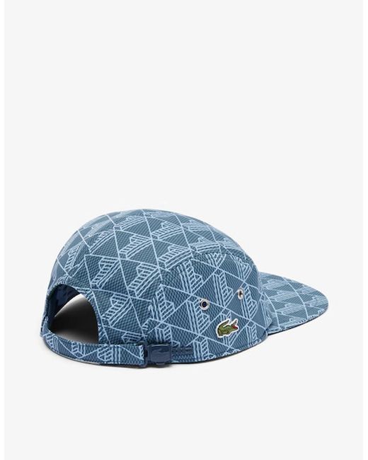 Lacoste Blue Printed Twill Jockey Cap for men