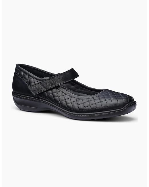 Hotter Black Grateful Wide Fit Mary Janes