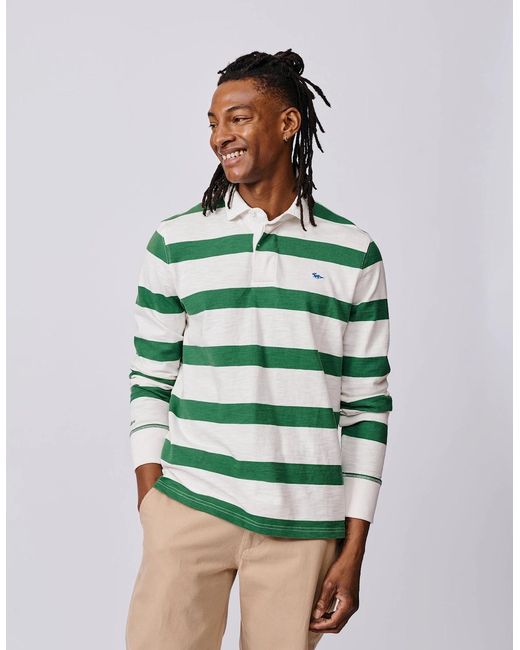 aubi Green Irnham Rugby Shirt for men