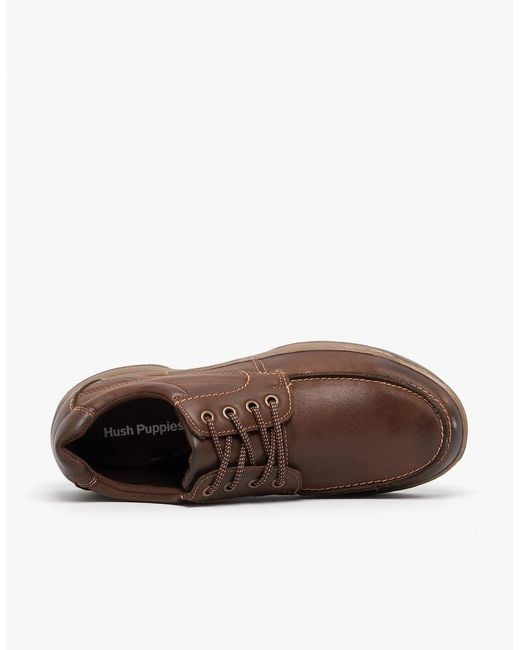 Hush Puppies Brown Tucker Leather Casual Shoes for men