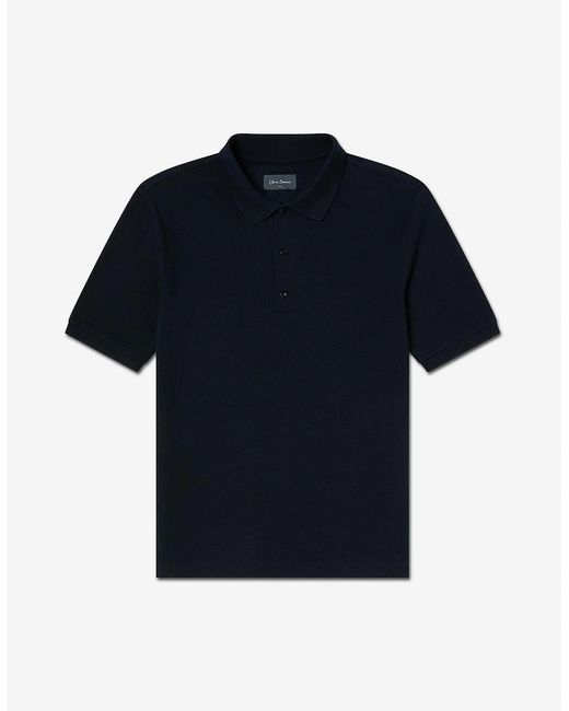 Oliver Sweeney Blue Cotton Pique Polo Shirt for men