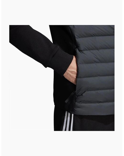 Adidas Black Jacket Varilite Hybrid Hooded F/Z for men