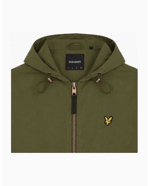 Lyle & Scott Green Lyle & Scott Waxed Hooded Utility Jacket True for men
