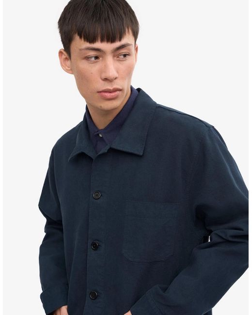 COLORFUL STANDARD Blue Organic Workwear Jacket for men