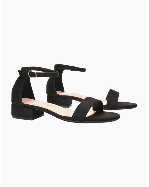 XY London Black Ladies Tate Summer Low Block Heel Sandals