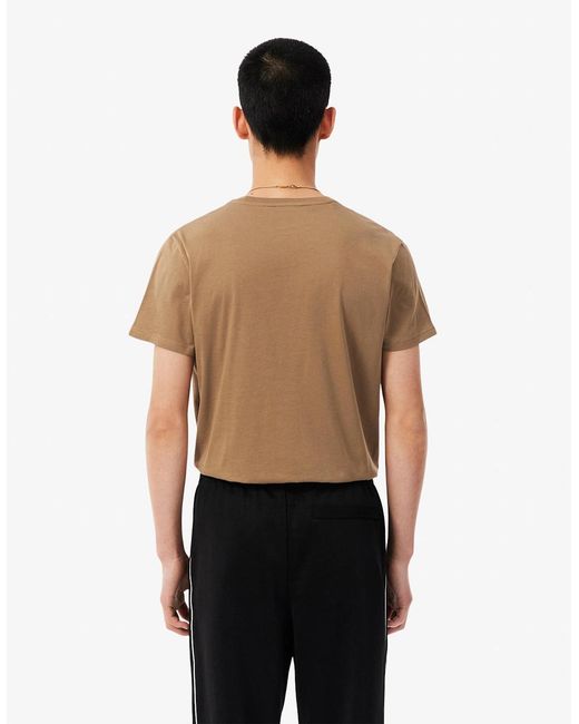 Lacoste Black Crew Neck Pima Cotton Jersey T-Shirt for men