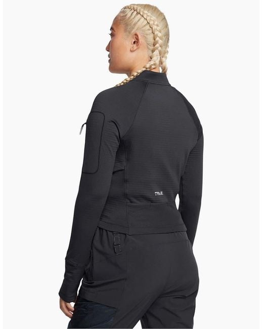 Under Armour Black Trail Run Zip Neck Long Sleeve Tech Top