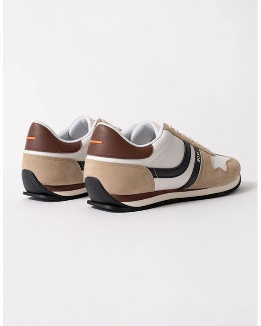 Boss White Boss Levon Runn Pumi Trainers for men