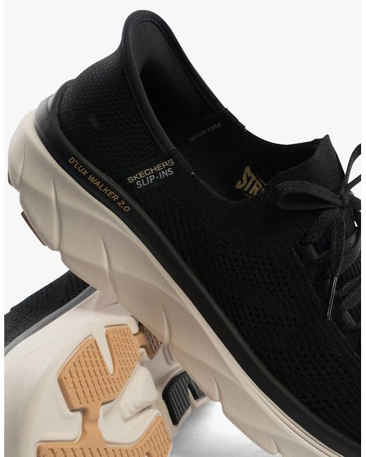 Skechers Black 150105/Bktn D'Lux Walker 2.0-Thrill Movem Trainers/Tan