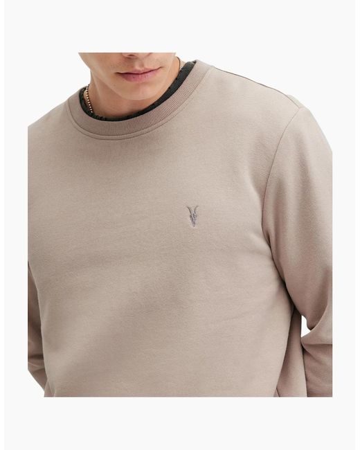 AllSaints Natural All Saints Sweatshirts As Crew Neck Casual Pullover Winter Polyester Jumper for men