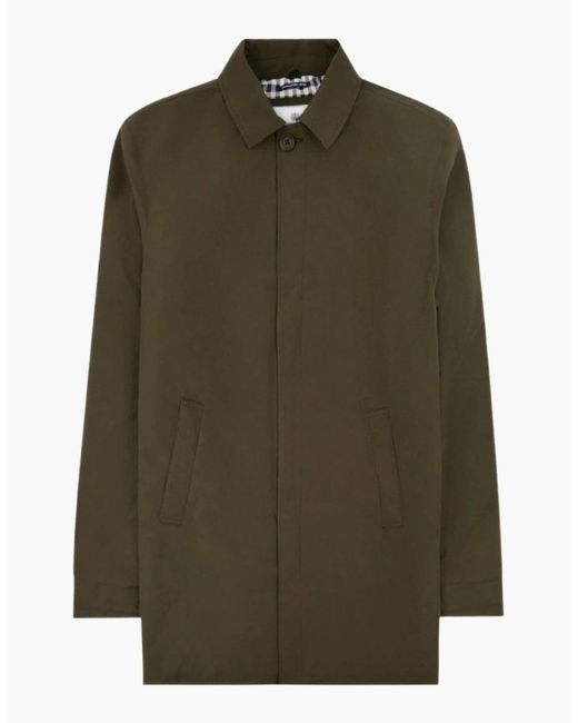 Aquascutum Green Active Shell Active Mid Trench Army Jacket for men