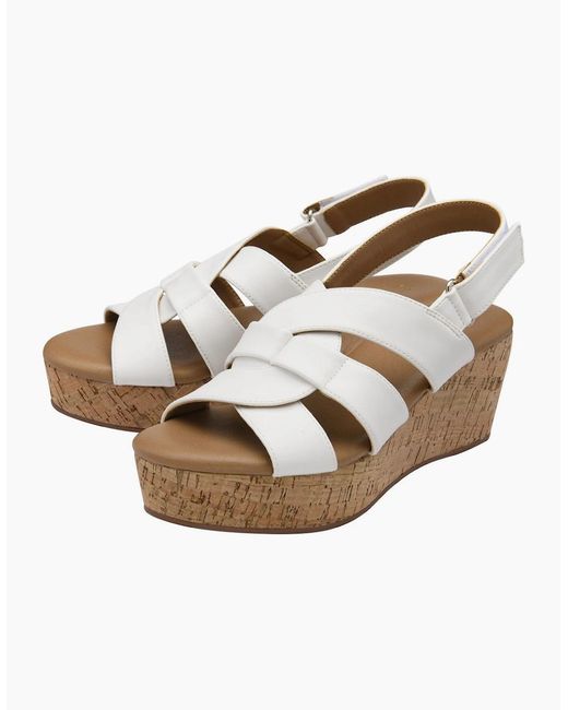Lotus Metallic Thora Wedge Sandals