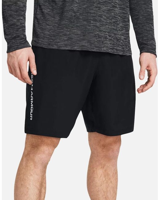 Under Armour Black Technical Wordmark Woven Shorts for men