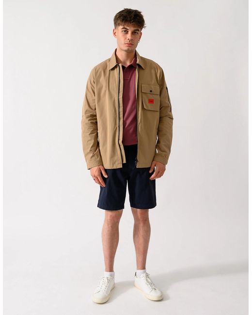 Boss Natural Hugo Emmond Zip Overshirt for men