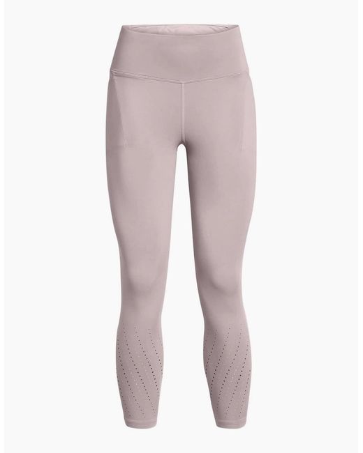 Under Armour Gray Launch Solid Patterned Running Leggings