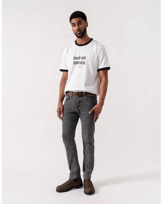 Boss Gray Boss Washed Delaware Jeans for men