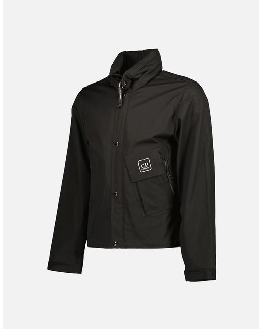 C P Company Black Metropolis Hyst Hooded Jacket for men