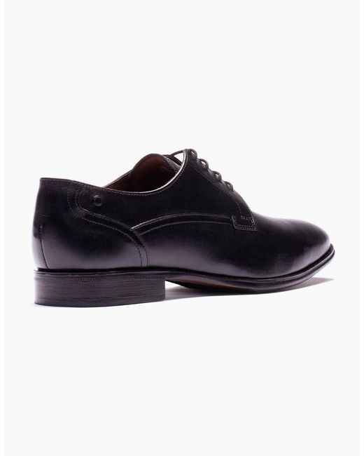 Base London Black London Vance Leather Derby Shoes for men