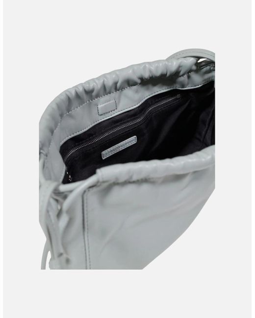 Calvin Klein White Gathered Crossbody Bag With Recycled Materials