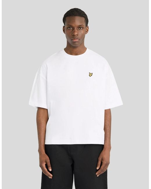 Lyle & Scott White Boxy Cotton T-Shirt for men