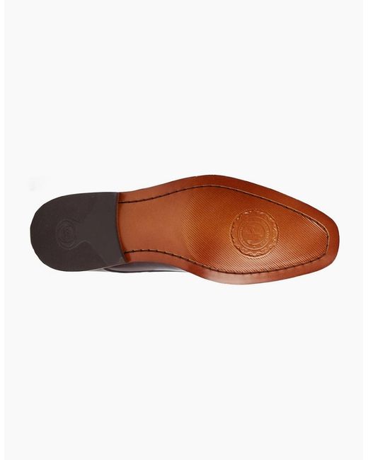 Base London Brown Marley Plain Toe Derby Shoes for men