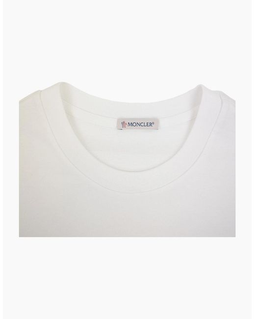 Moncler White Ss Logo T Shirt 001