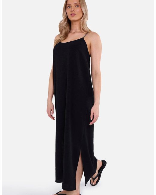 Gini London Black Strappy Cross Back Airflow Oversized Dress