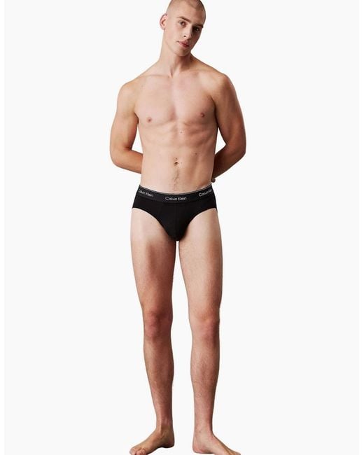 Calvin Klein White 3-Pack Icon Cotton Stretch Briefs for men