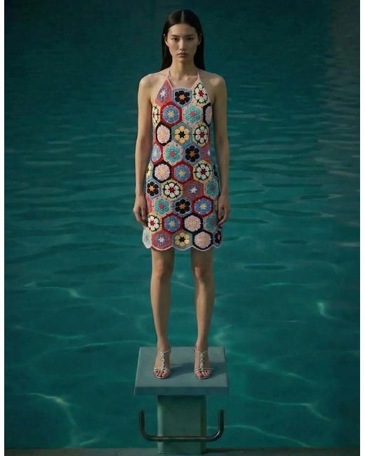 Oceanus Multicolor Floral Dress Crochet Pattern