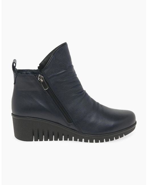 Lotus Black Cordelia Ankle Boots