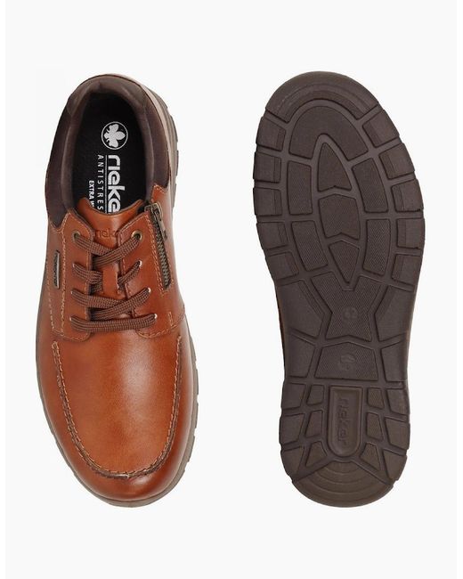 Rieker Brown Helm Shoes for men