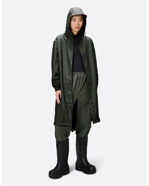 Rains Green Fishtail Parka
