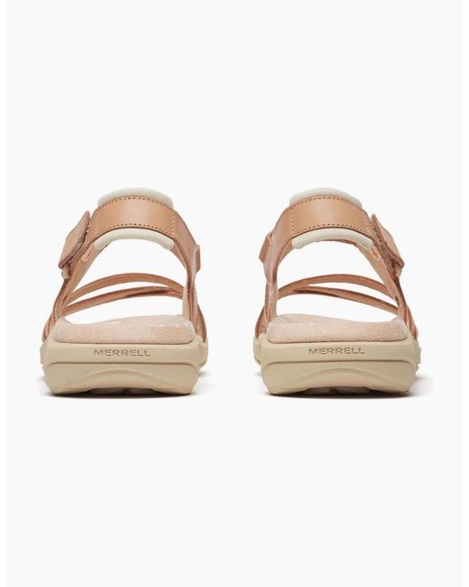 Merrell White Harbor Backstrap Leather Tan Rose Sandals