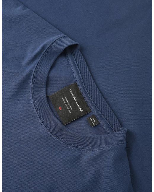 Canada Goose Blue Vantage T-Shirt Embroidery Logo for men