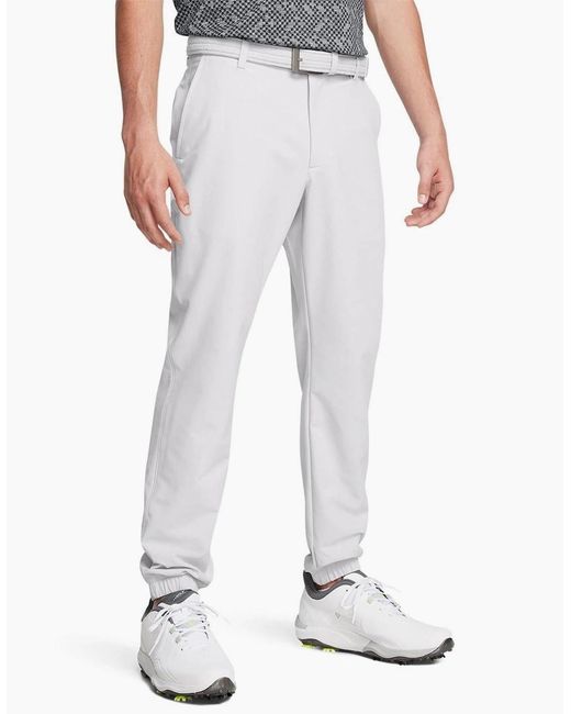 Under Armour White Matchplay Jogger Golf Trousers for men
