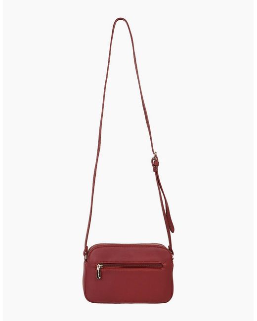 David Jones Red Toulouse Messenger Bag