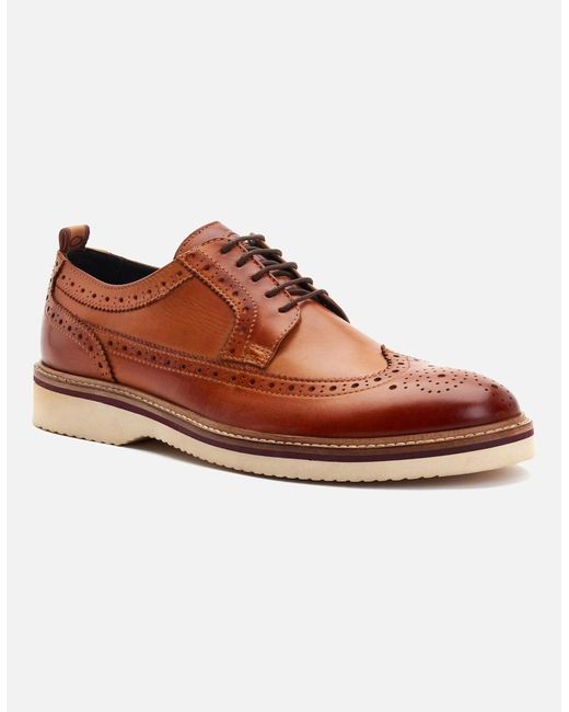Base London Brown Sully Brogues for men