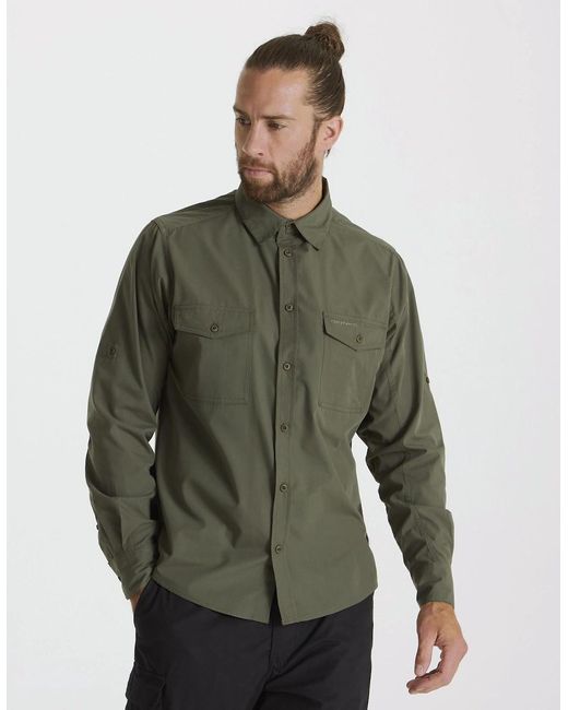 Craghoppers Green Expert Kiwi Long-Sleeved Shirt for men