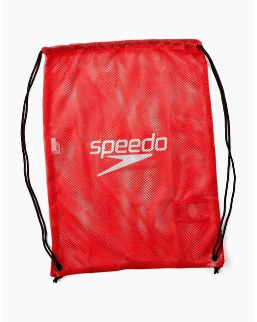 Speedo Red Wet Kit Mesh Drawstring Bag