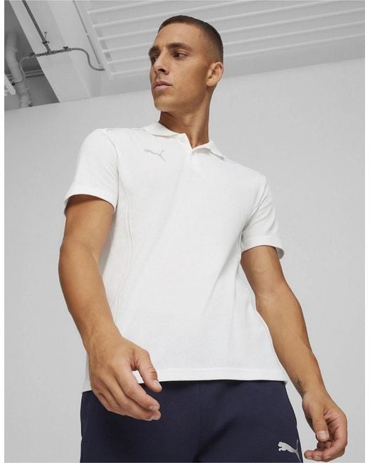 PUMA White Teamfinal Casuals Polo Shirt for men